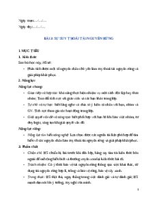 Giáo án Bài 3: Nguyên nhân suy thoái tài nguyên rừng Công nghệ 12 Cánh diều