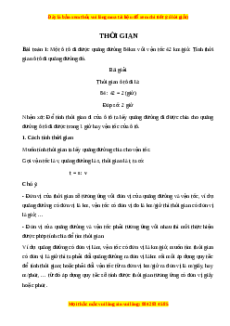 Lý thuyết Thời gian Toán 5