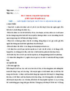 Giáo án Trong ánh đèn thành thị (Tiểu thuyết hiện đại) 2024 Chân trời sáng tạo