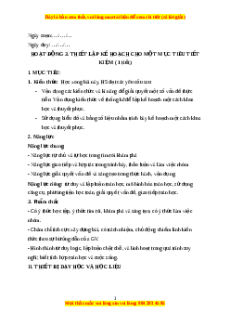 Giáo án Hoạt động 3: Thiết lập kế hoạch cho một mục tiêu tiết kiệm Toán 8 Chân trời sáng tạo