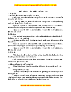 Giáo án Bài 7 Lịch sử 9: Các nước Mĩ-Latinh