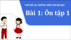 Giáo án Powerpoint Chủ đề 18: Những điều em đã học Tiếng việt lớp 1 Chân trời sáng tạo