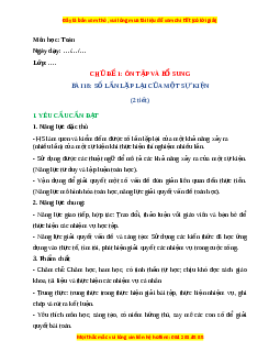 Giáo án Số lần lặp lại của một sự kiện Toán 4 Chân trời sáng tạo