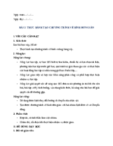 Giáo án Chủ đề F Bài 2 Tin học lớp 5 Cánh diều: Thực hành tạo chương trình về hình đơn giản