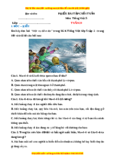 Bài tập cuối tuần Tiếng việt 5 Tuần 29 (có lời giải)