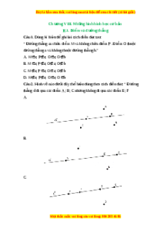 Trắc nghiệm Điểm và đường thẳng Toán 6 Kết nối tri thức