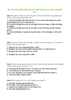 Trắc nghiệm Bài 13 Lịch sử 9: Tổng kết lịch sử thế giới 1945 đến nay