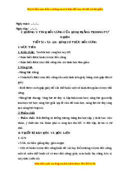 Giáo án Hình có trục đối xứng Toán 6 Kết nối tri thức