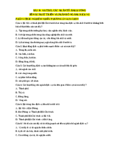 Trắc nghiệm Bài 19: Vai trò, các nhân tố ảnh hưởng đến sự phát triển và phân bố các ngành dịch vụ Địa lí 12 Đúng-Sai, Trả lời ngắn sách mới 2025