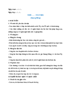 Giáo án Tây Tiến Ngữ Văn 12 Kết nối tri thức