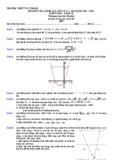 Đề thi giữa kì 1 Toán 10 trường THPT Tây Thạnh - TP Hồ Chí Minh năm 2022-2023