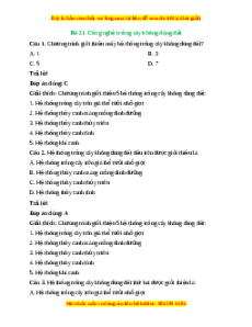 Trắc nghiệm Bài 21: Công nghệ trồng cây không dùng đất Công nghệ 10 Cánh diều