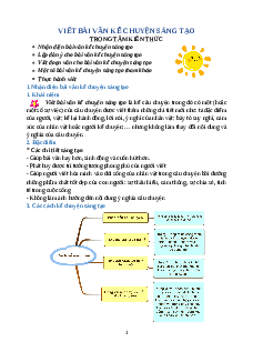 Chuyên đề Viết bài văn kể chuyện sáng tạo lớp 5