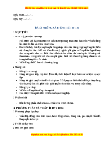 Giáo án Những cái tên Tiếng Việt 2 Chân trời sáng tạo