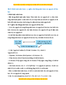 Lý thuyết Định luật tuần hoàn. Ý nghĩa của bảng tuần hoàn các nguyên tố hóa học Hóa học 10 Kết nối tri thức