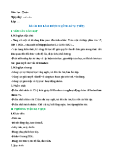 Giáo án Bài 38: Em làm được những gì? Toán lớp 5 Chân trời sáng tạo