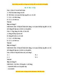 Trắc nghiệm Công nghệ 10 Bài 15 Cánh diều: Bản vẽ lắp