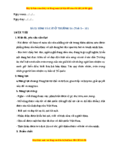 Giáo án Sóng và cát ở Trường Sa Tiếng việt 2 Chân trời sáng tạo