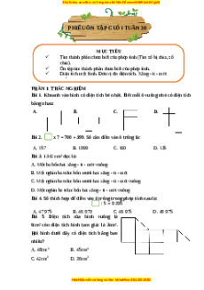 Bài tập cuối tuần Toán lớp 3 Tuần 30 Cánh diều (có lời giải)