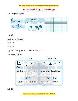 VBT Toán lớp 3 Bài 9 (Chân trời sáng tạo): Tìm số bị chia, tìm số chia