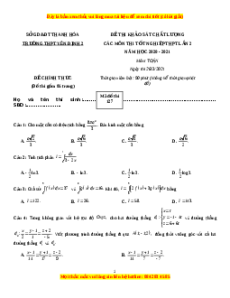 Đề thi thử Toán trường Yên Định 2 năm 2021