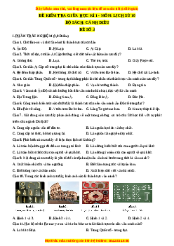 Đề thi giữa kì 1 Lịch sử 10 Cánh diều - Đề 3