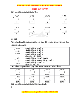 Giải Sgk Toán lớp 3 Bài 25: Luyện tập (Cánh diều)