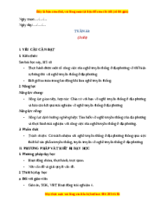 Giáo án Tuần 33 HĐTN lớp 4 Chân trời sáng tạo