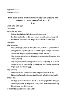 Giáo án Bài 8: Thực hành: Sử dụng công cụ trực quan Tin học 9 Kết nối tri thức