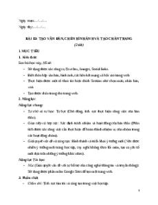 Giáo án Bài E3: Tạo văn bản, chèn hình ảnh và tạo chân trang Tin học 12 Chân trời sáng tạo