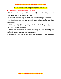 Lý thuyết Địa lý 7 Kết nối tri thức Bài 16: Đặc điểm tự nhiên Trung và Nam Mỹ