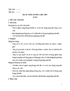 Giáo án Bài 10 Khoa học lớp 5 Kết nối tri thức: Năng lượng chất đốt