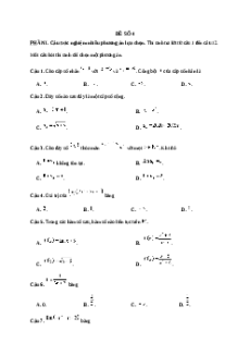 Đề thi cuối kì 1 Toán 11 Chân trời sáng tạo Cấu trúc mới - Đề 4
