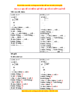 VBT Toán lớp 3 Bài 11 (Chân trời sáng tạo): Chia số có bốn chữ số với số có một chữ số