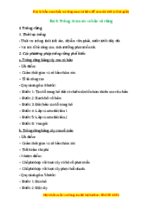 Lý thuyết Bài 8: Trồng, chăm sóc và bảo vệ rừng