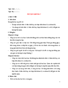 Giáo án Ôn tập chương 7 Hóa học 12 Chân trời sáng tạo