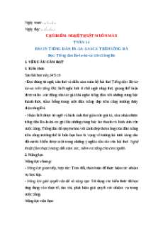 Giáo án Bài 25: Tiếng đàn ba-la-lai-ca trên sông Đà Tiếng Việt lớp 5 Kết nối tri thức