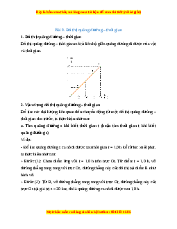 Lý thuyết Khoa học tự nhiên 7 Chân trời sáng tạo Bài 9: Đồ thị quãng đường - thời gian