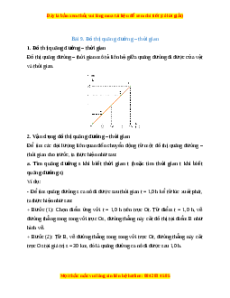Lý thuyết Khoa học tự nhiên 7 Chân trời sáng tạo Bài 9: Đồ thị quãng đường - thời gian