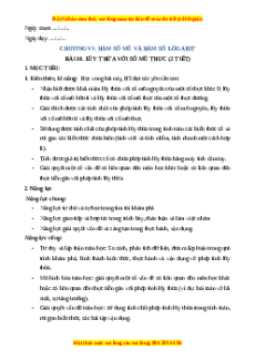 Giáo án Lũy thừa với số mũ thực Toán 11 Kết nối tri thức