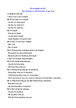 Đề cương ôn tập giữa kì 2 Toán 11 Kết nối tri thức