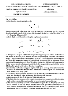 Đề thi HSG Hóa học 11 Trường THPT Chuyên Lê Thánh Tông - Quảng Nam