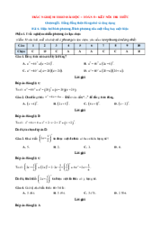 Trắc nghiệm Toán 8 KNTT Chương 2 (có đúng sai, trả lời ngắn)
