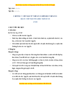 Giáo án Bài 15 Lịch sử 8 Cánh diều (2024): Việt Nam nửa đầu thế kỉ XIX