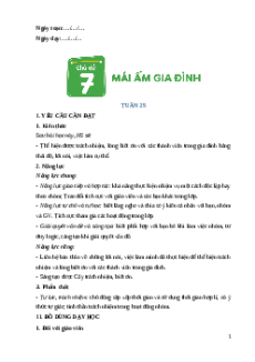 Giáo án Tuần 25 Hoạt động trải nghiệm lớp 5 Cánh diều