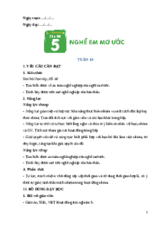 Giáo án Tuần 18 Hoạt động trải nghiệm lớp 5 Cánh diều