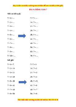 VBT Toán lớp 3 Bài 41 (Chân trời sáng tạo): Bảng chia 7