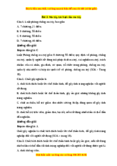 Trắc nghiệm Chủ đề 1 Trắc nghiệm Bài 3: Ma túy và tác hại của ma túy GDQP 10 Cánh diều