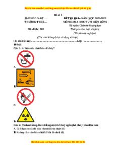 Đề thi cuối kì 1 KHTN 6 Chân trời sáng tạo - Đề 2