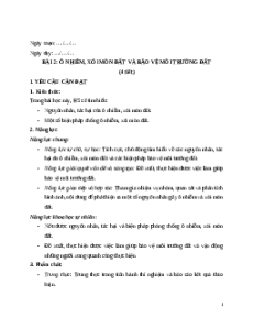 Giáo án Bài 2: Ô nhiễm, xói mòn đất và bảo vệ môi trường đất Khoa học lớp 5 Chân trời sáng tạo
